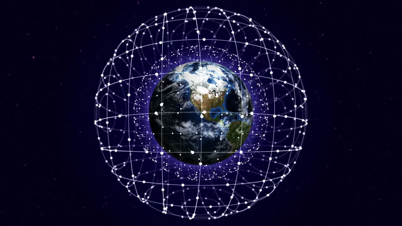 земля, концепция сети соединения, петля