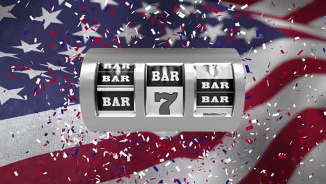 digital animation showing metallic bar sign and number 7 4k