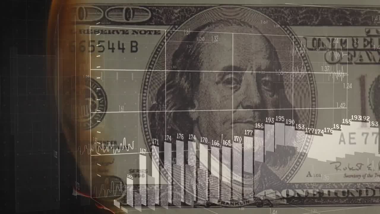 Banknotlar üzerinde veri işlemesi animasyonu