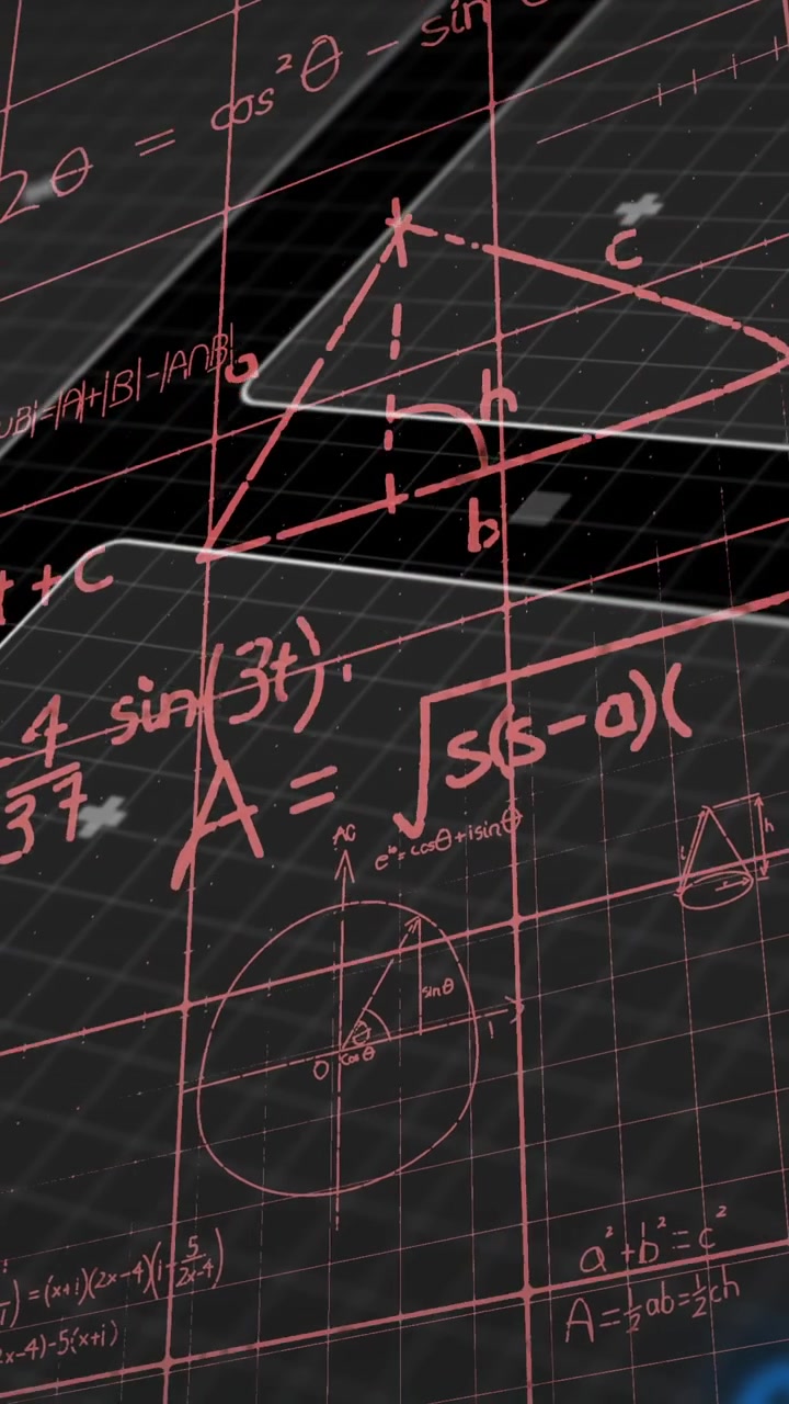 Animation of mathematical equations over data processing