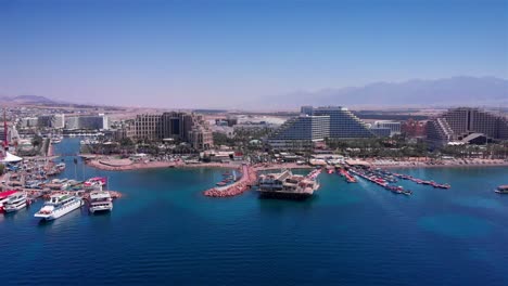 aerial view of eilat, israel's red sea resort city