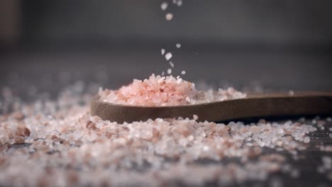 himalayan pink salt in a super slow motion.