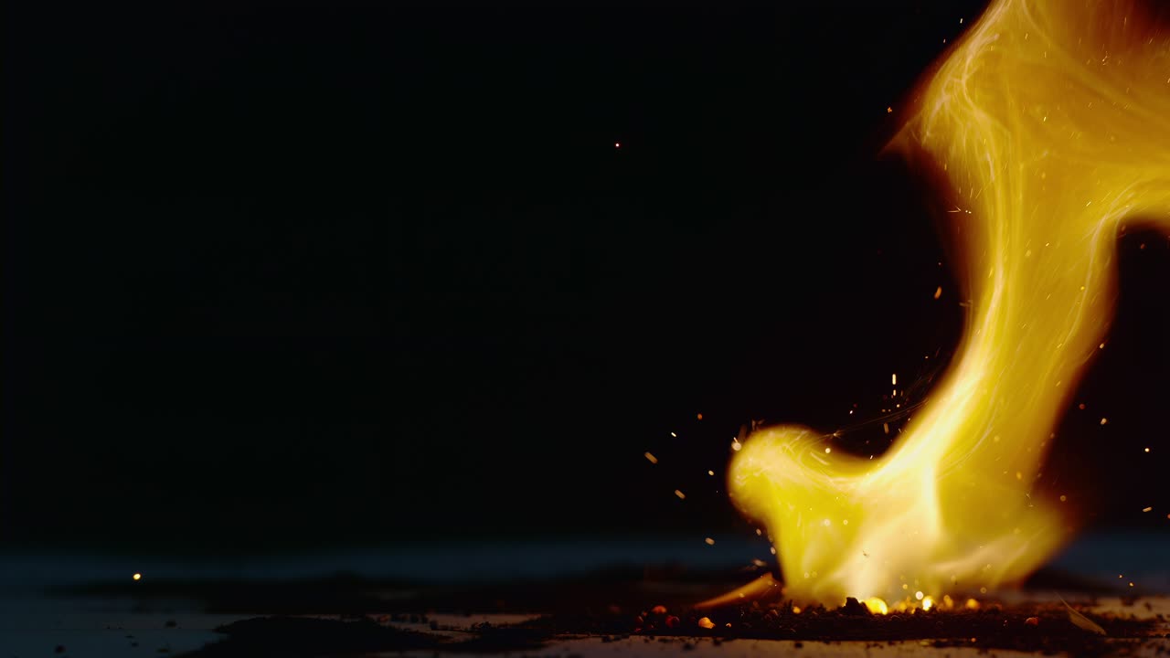 밖의 구 ⁇ 이에서 큰 불이 타고 있습니다.