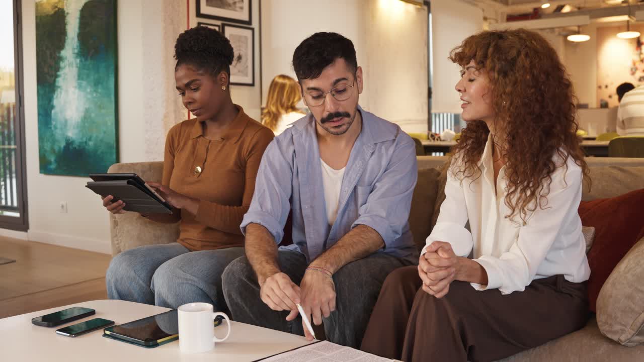 Business meeting with coworkers