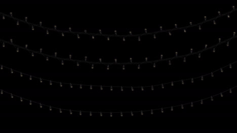 elegantes luces de cuerda estéticamente colocadas hermosamente contra un fondo oscuro y enigmático