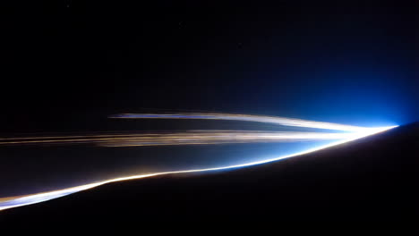 night sky light trails