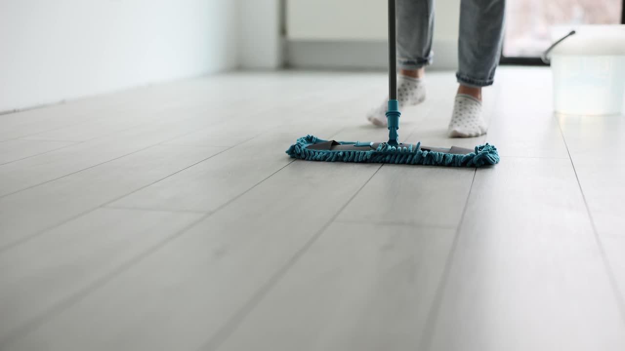 Mopping the floor