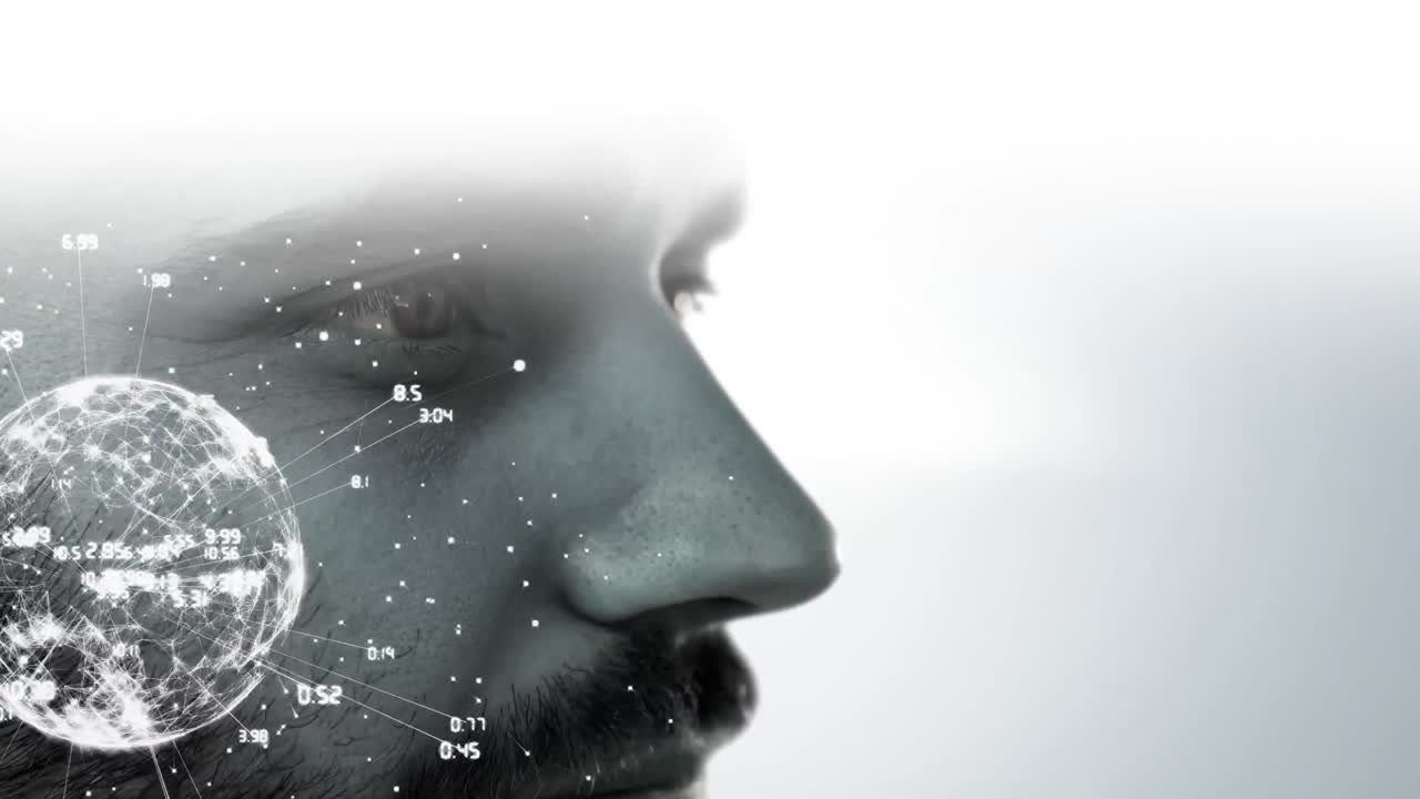 Globe spinning with data and connection network