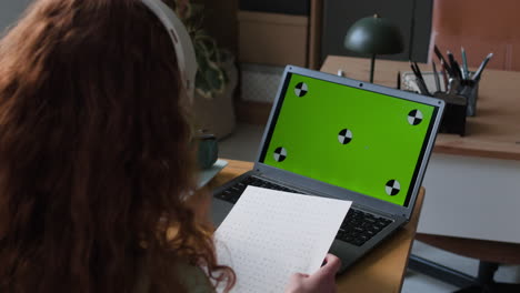 Student taking an online class
