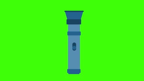 pantalla verde, icono de infracción de seguridad, linterna