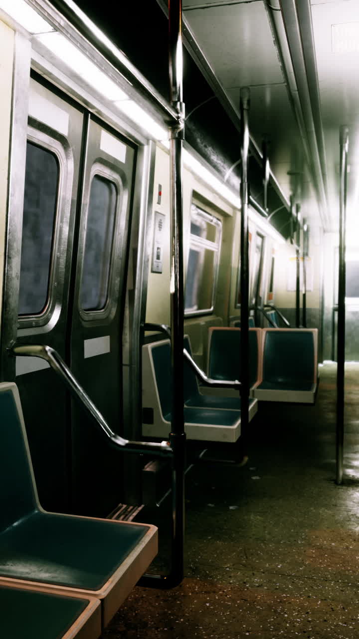 빈 지하철 차량 내부