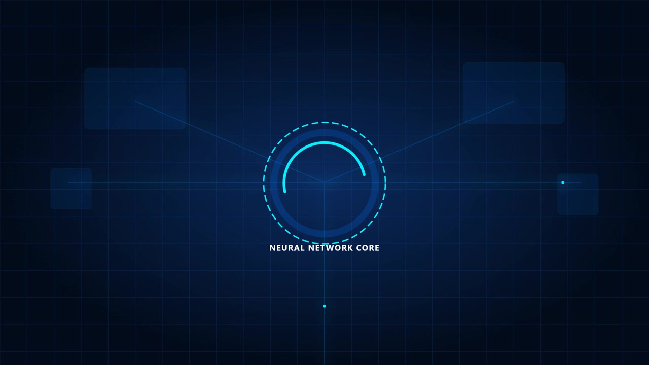 Digital Neural Network Core Interface Animation