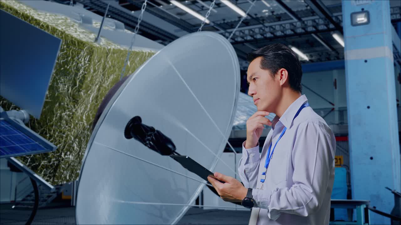 프로젝트에서 일하는 위성 엔지니어