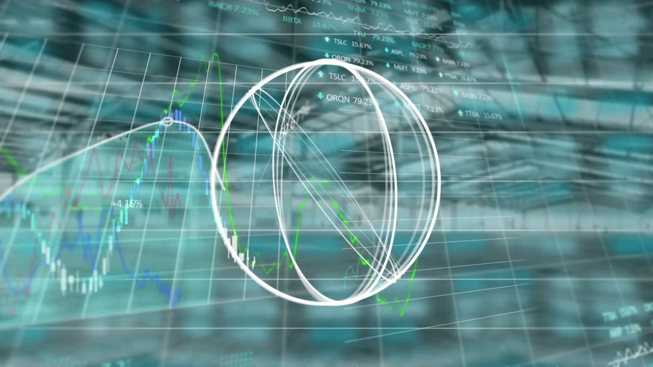 서클의 애니메이션과 금융 데이터 처리