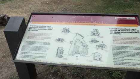 o castelo castro caldelas: medieval castle ruins in galicia, spain