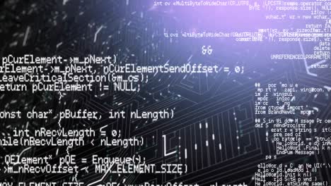 schede di circuiti per computer e scorrimento dei dati