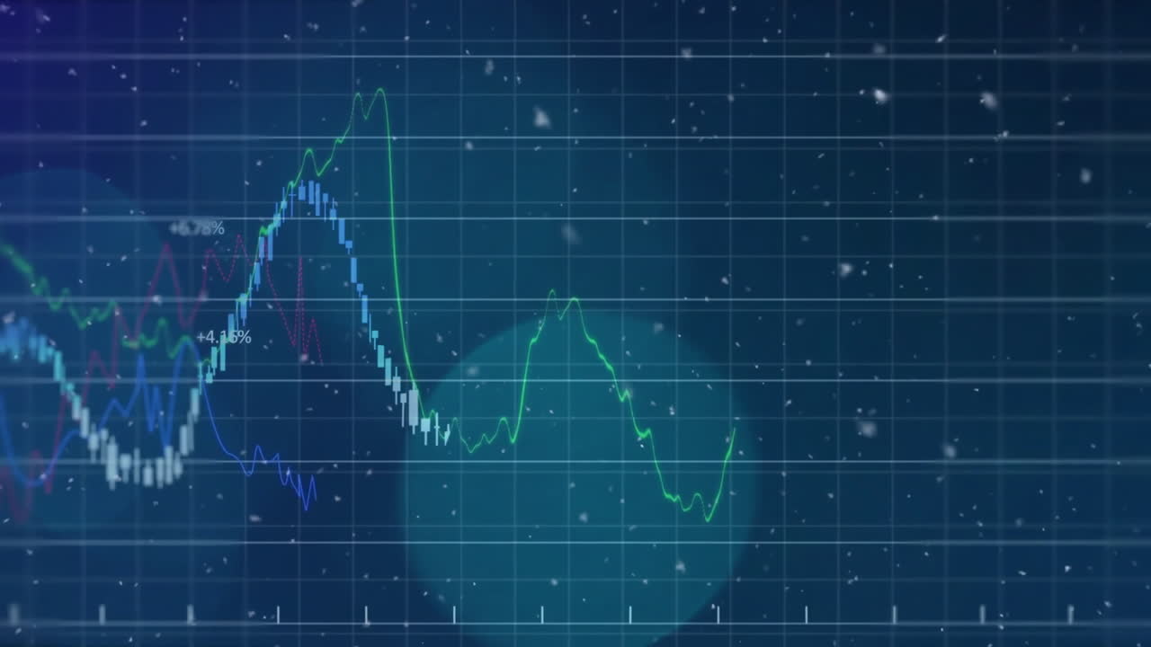 Animation of financial data processing over grid