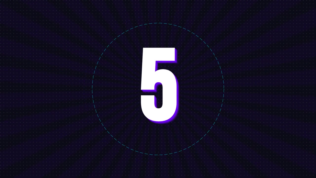 Digital Countdown Timer from Ten to Zero