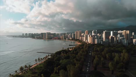 Imágenes-Aéreas-De-Drones-De-Honolulu,-Hawaii