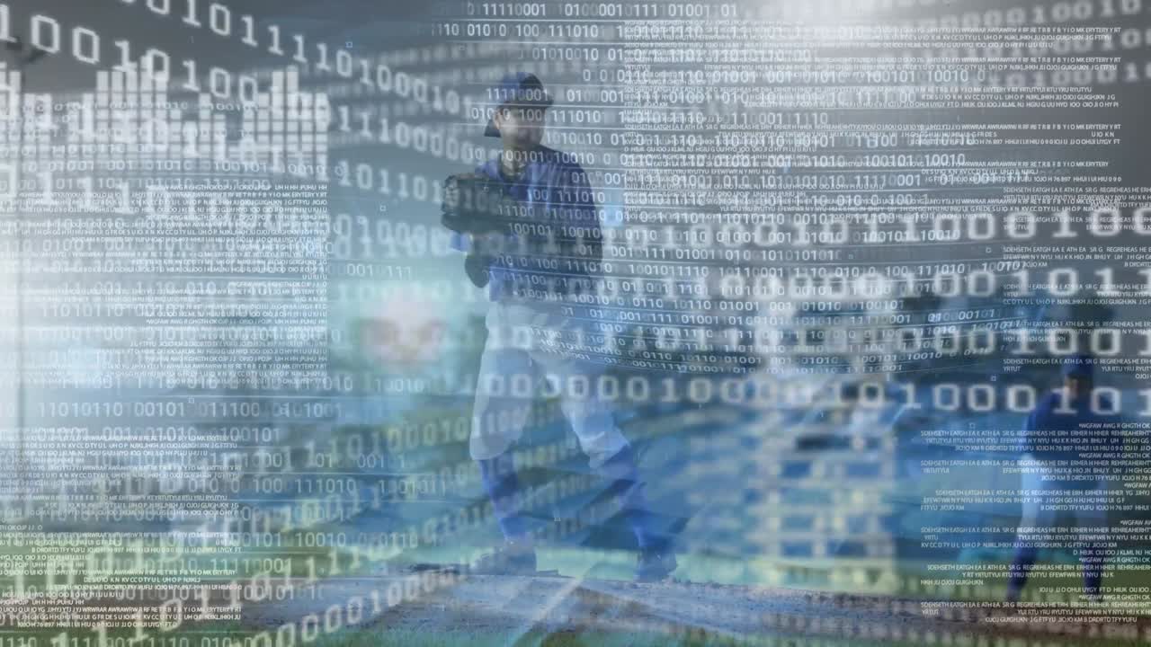 animazione dell'elaborazione dei dati su diverse giocatrici di baseball