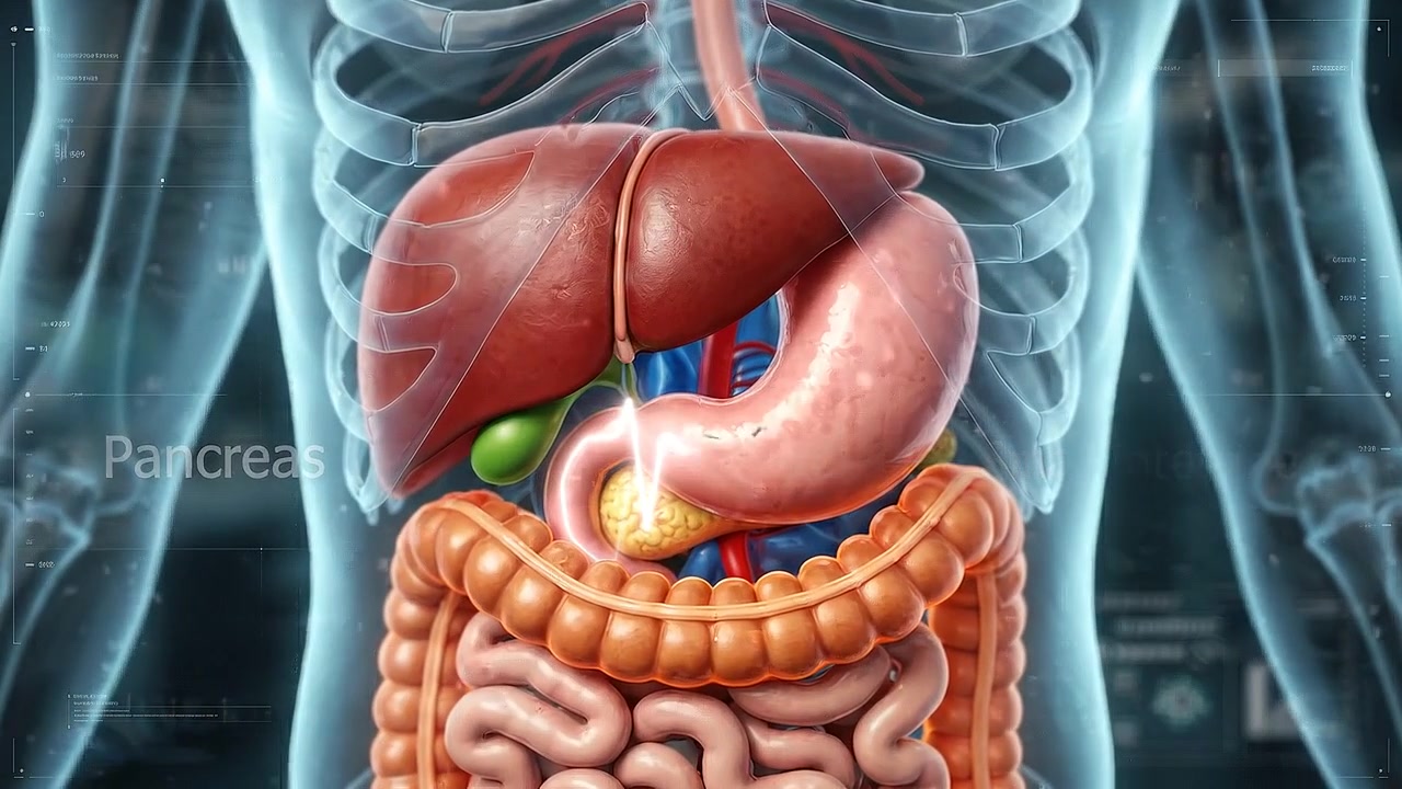 3D Medical Animation of Human Digestive System Anatomy