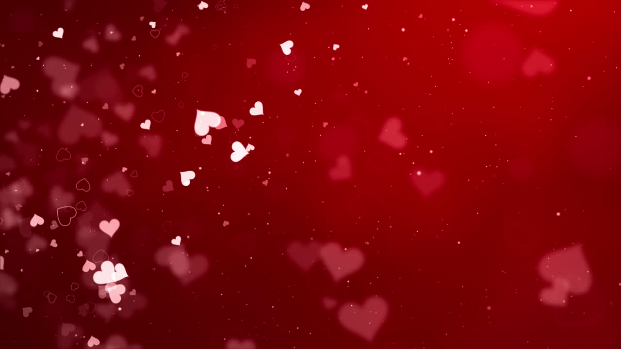 abstract hermoso círculo volador bokeh y rayo de luz sobre animación de fondo de bucle rojo.