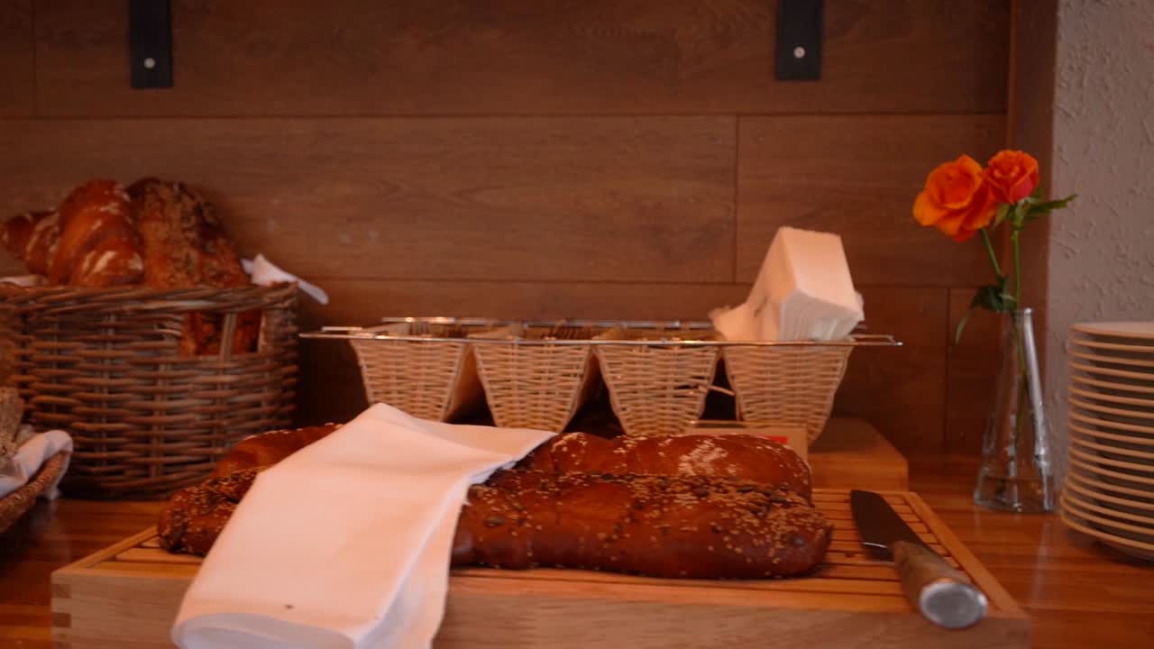 Various shots from a small restaurant including tables, lights, buffet, all shot on the Sony a7iii and Ronin S