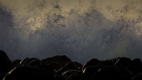 Beautiful-waves-break-against-a-rocky-shore