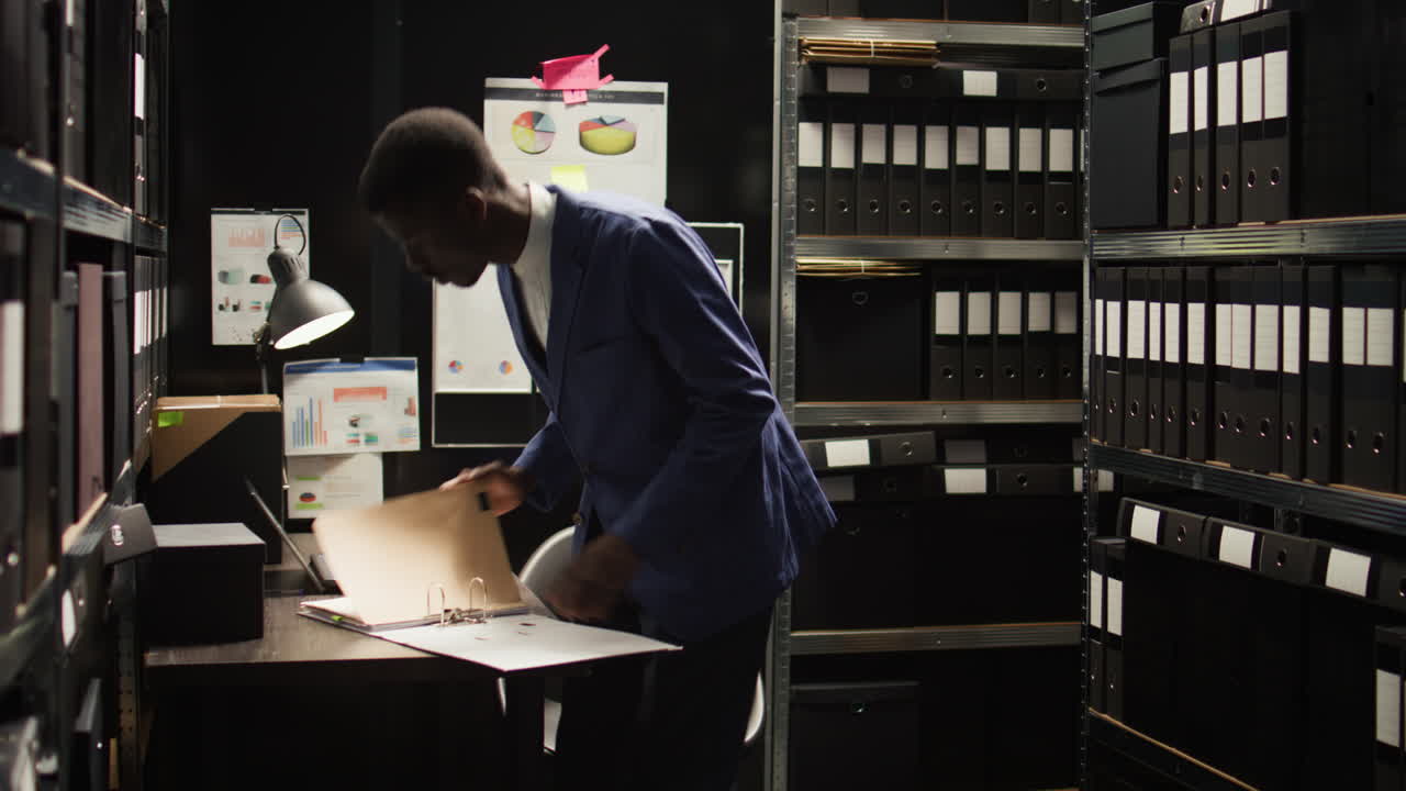 Office Storage with Binders and Documents