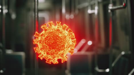 epidemia de coronavirus covid-19 en el vagón del metro