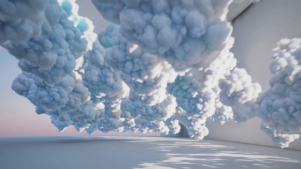 추상적인 구름 내부