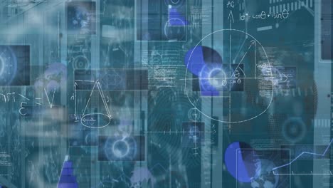 Animation-of-mathematical-equations-and-data-processing-over-server-room