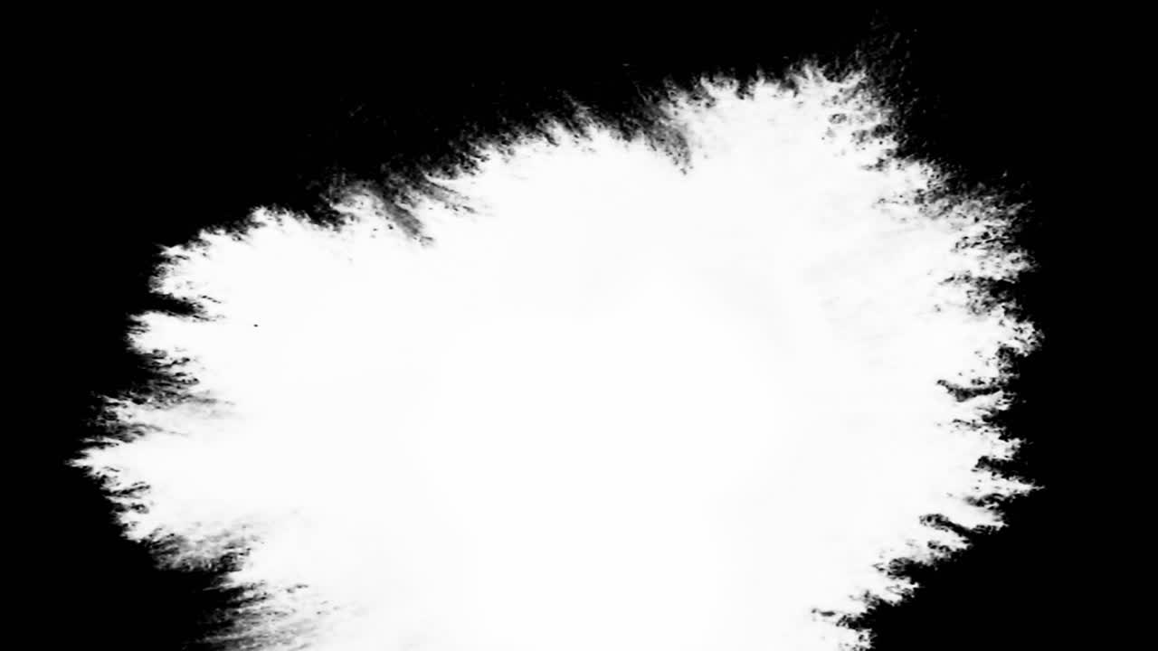 확대 및 축소하는 흰색 잉크 애니메이션, 비디오 오버레이