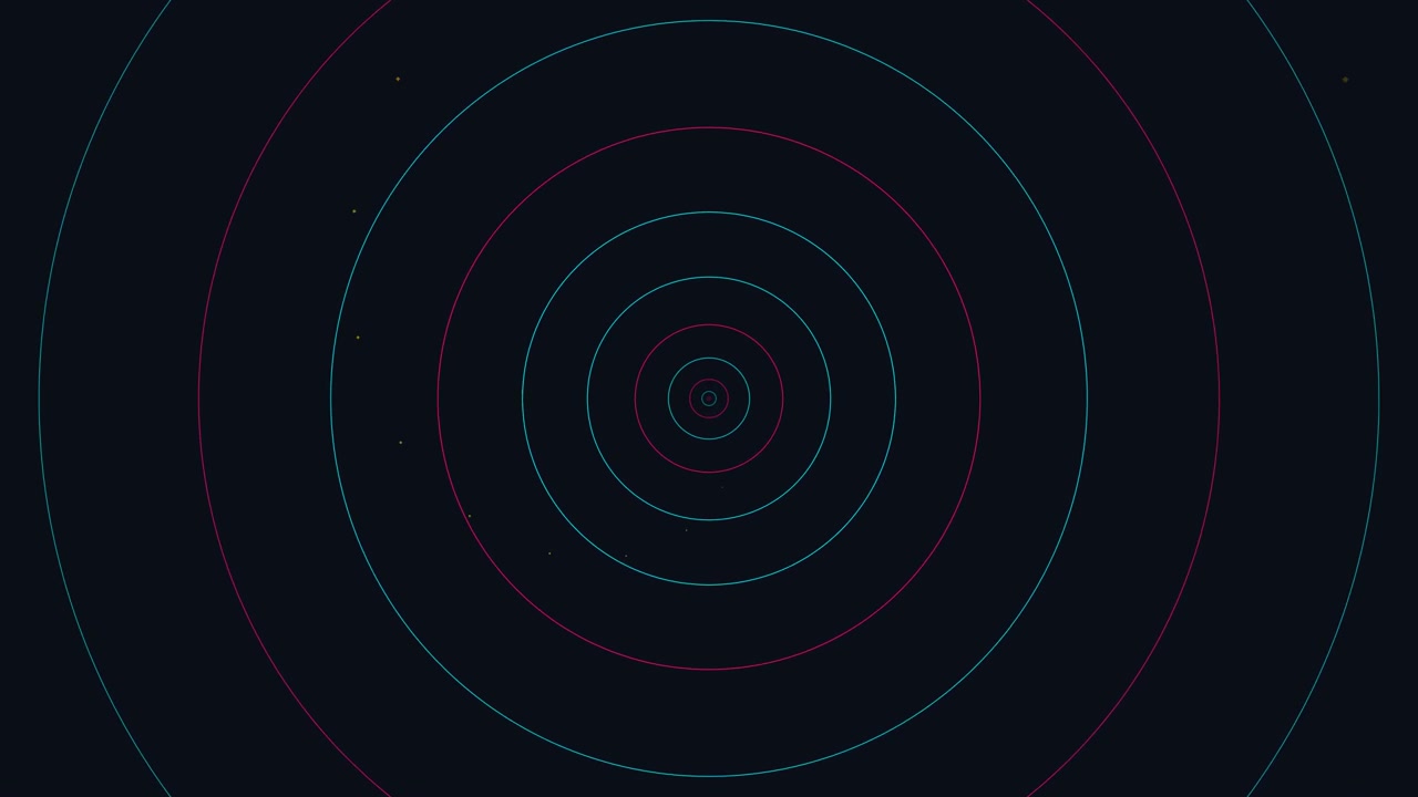Abstract Motion Graphic with Pulsing Concentric Circles