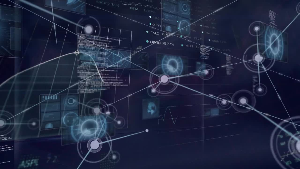 Animation of data processing over network of connections