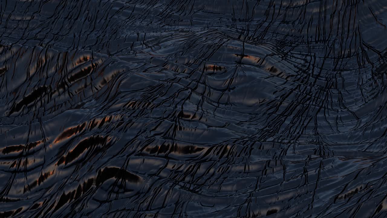 fondo abstracto negro. superficie desplazada detallada. superficie abstracta del planeta. textura de ruido. bucle de animación de renderización 3d. 4k uhd