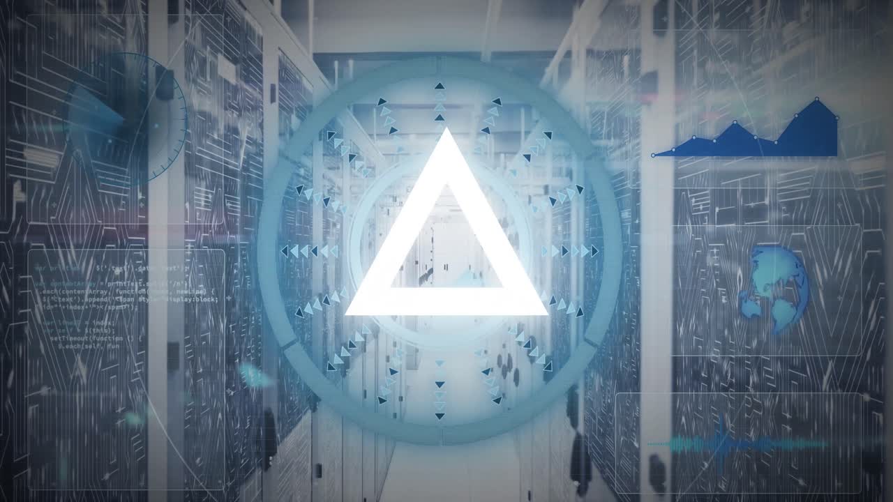 스 스캐닝의 애니메이션과 서버 의 색 모양.