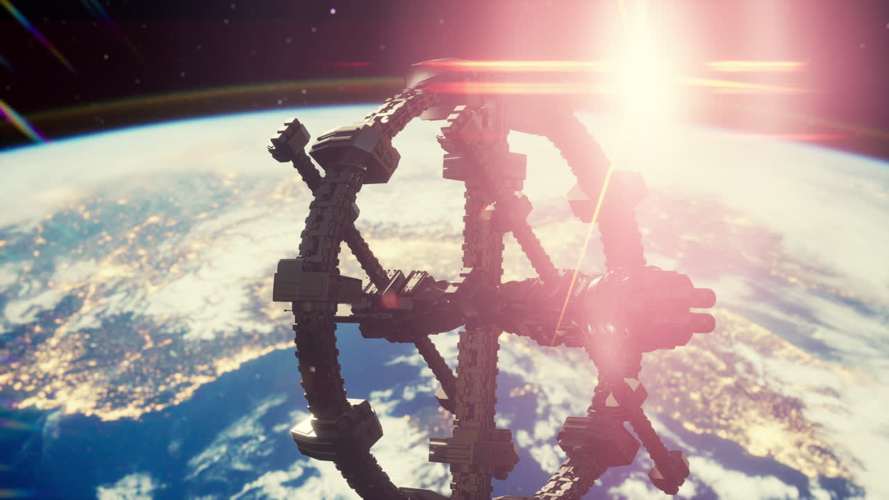 지구 근처의 외계인 모체선 nasa에 의해 제공 된 요소