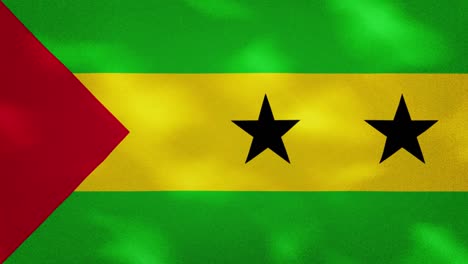sao tome and principe dense flag fabric wavers, background loop