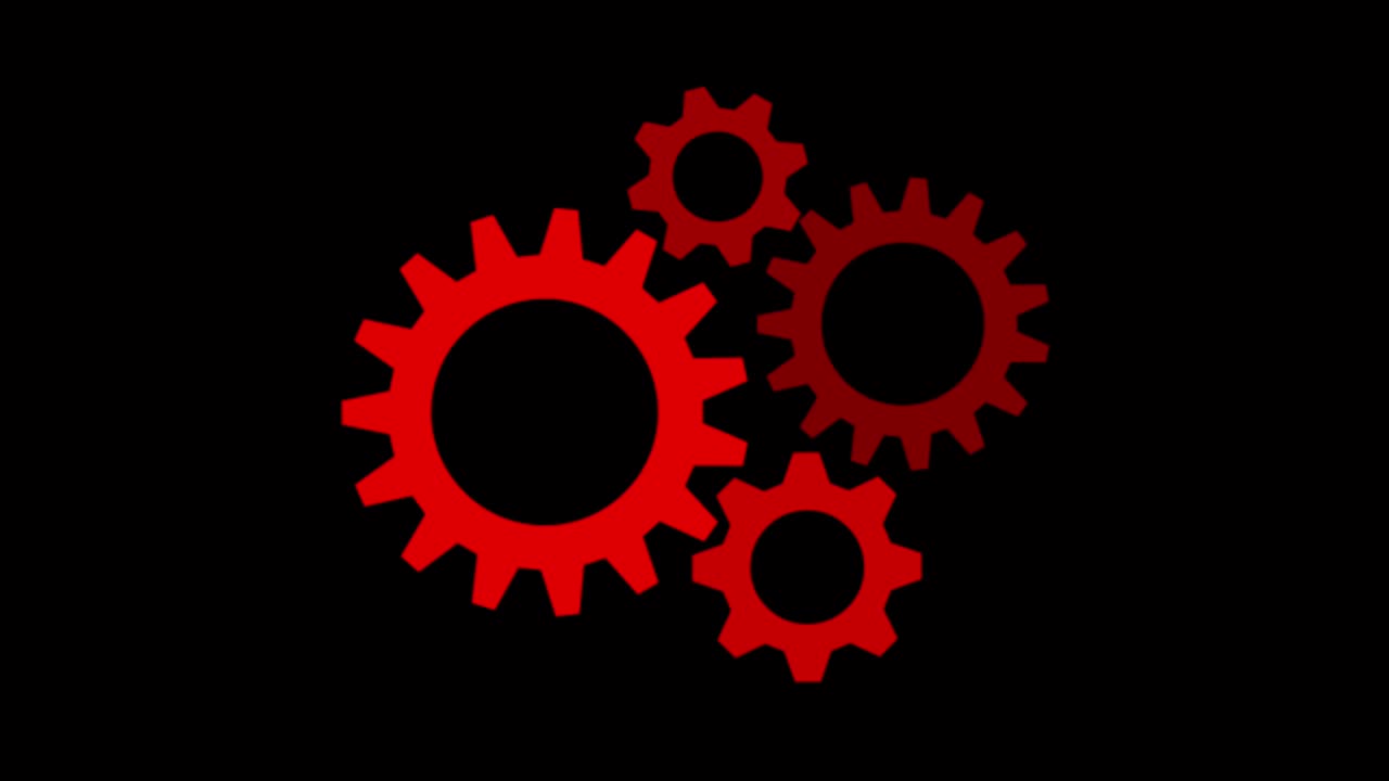 rotación de la animación de los dientes del engranaje aislar.