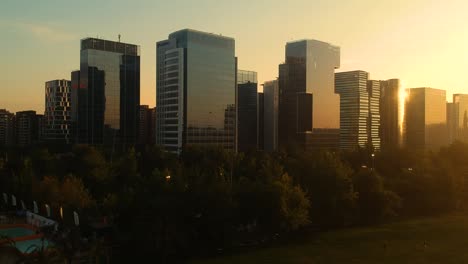 Pedestal-view-of-buildings-line