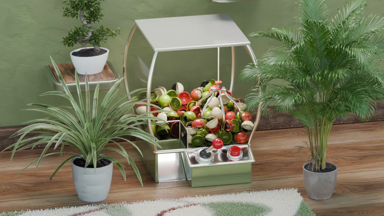 식물과 함께 레트로 상 아케이드 게임