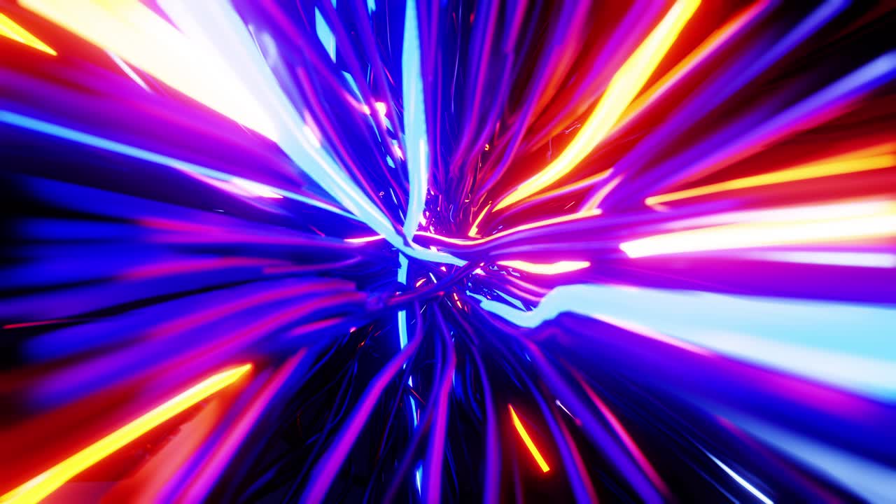 추상적인 네온 터널