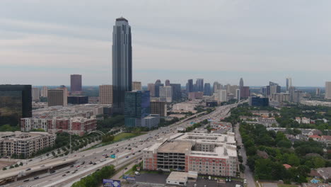 aerial of the galleria mall area in houston, texas