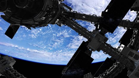 International-Space-Station-in-outer-space-over-the-planet-Earth