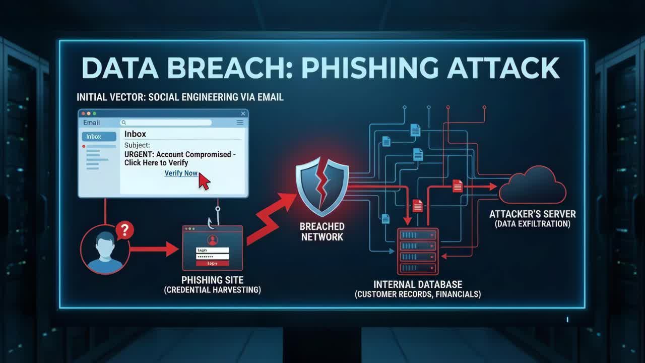 Data Breach: Phishing Attack Illustration