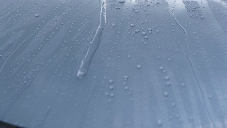 water drops rolling off car