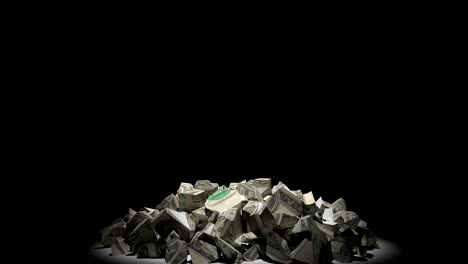 dollar currency collapse animation 4k