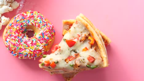 donut and pizza