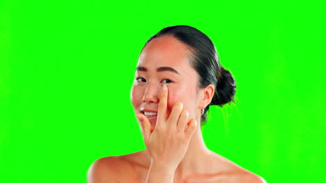 아름다움, 눈 패치 및 녹색에 여성 초상화